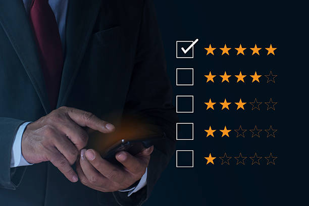 istock Customer Satisfaction Survey concept, 5-star satisfaction, Users Rate Service Experiences On Online Application 2230429352
