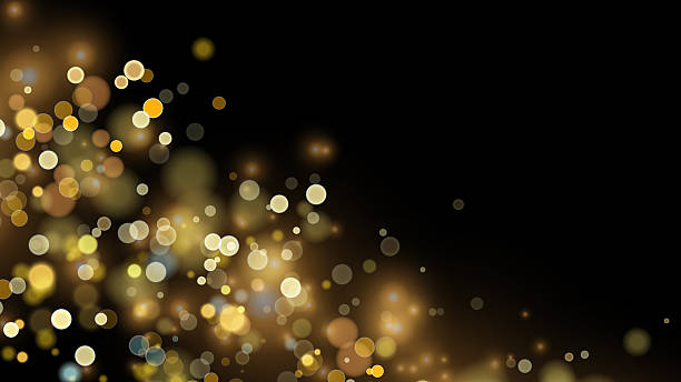 istock Golden dust light. Christmas glowing bokeh confetti and sparkle overlay texture for your design. Stock royalty free vector illustration. 2230433586