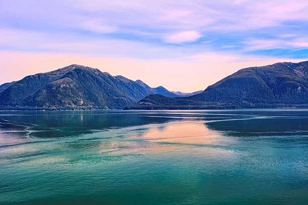 Calm Winds and Serene Bay at the Base of a Mountainous Archipelago in the Gulf of Alaska