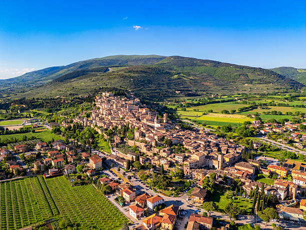istock Spello from drone, Italian medieval town 2230446200