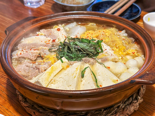 istock Bubbling Tofu Stew In Stone Pot 2230455472