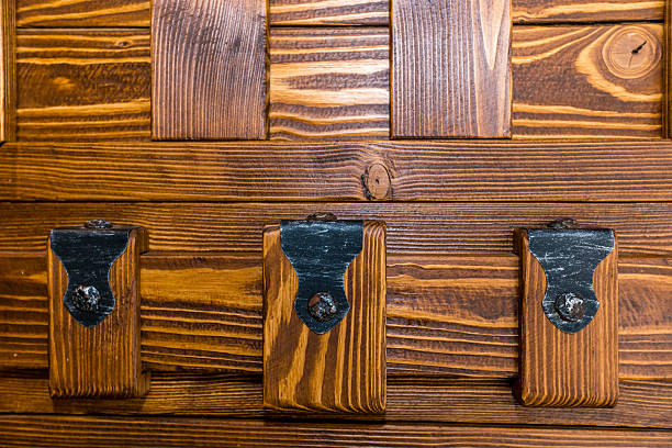 Treasure chest with many bank notes. Wooden chest. Treasure. Casket