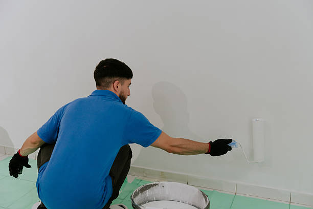 istock A young oriental man paints a wall with a roller. 2230478713