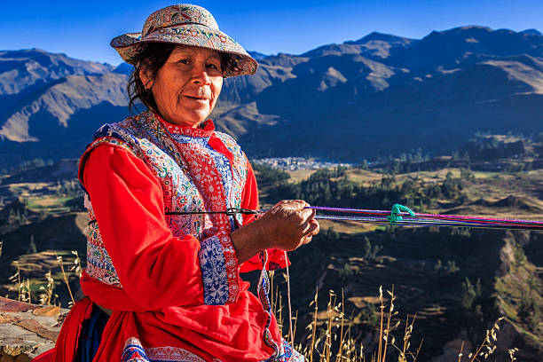 istock Peruvian woman weaving near Colca Canyon, Peru 2230482977