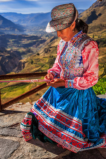 istock Peruvian woman weaving near Colca Canyon, Peru 2230483010