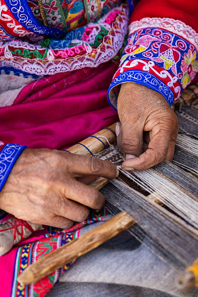 istock Peruvian woman weaving near Colca Canyon, Peru 2230483107