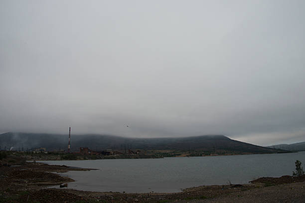 industrial city near the bay, located above the Arctic Circle