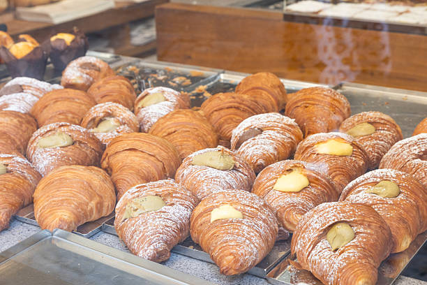 istock Traditional Italian cornet pastries in a window shop 2230485967