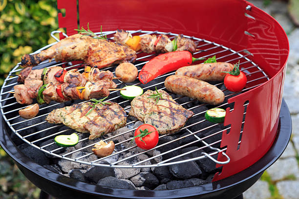 istock Grilled meat and BBQ meat on the grill 2230487746