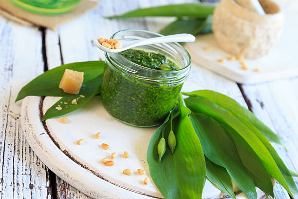istock Fresh wild garlic pesto 2230489166