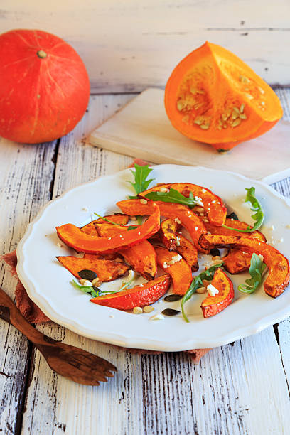pumpkin baked with feta cheese