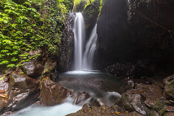 istock Twin Waterfall in Bali, Indonesia. Rocks, pool at base. 2230496851