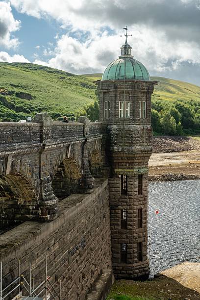istock Historic stone dam and tower in Elan Valley, Wales. 2230498394