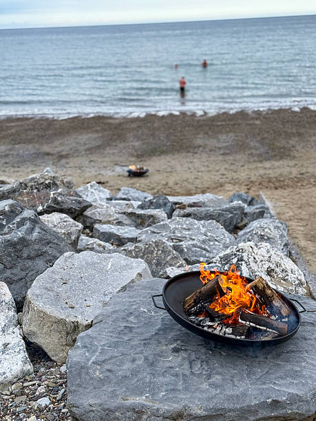 istock Fire burns by the Irish coastline in East Cork 2230500742