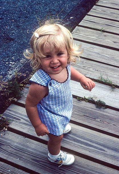 Cape Hatteras NS - Girl on Boardwalk - 1983. Scanned from Kodachrome 25 slide.