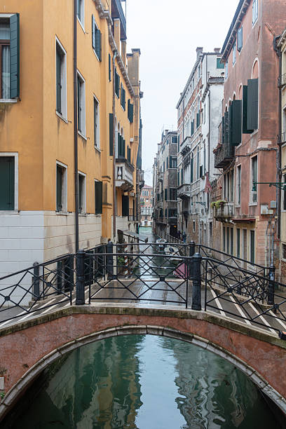 An empty quiet channel away from the usual carnival noise.