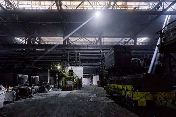 istock Iron casting at the foundry at metallurgical factory 2230504084