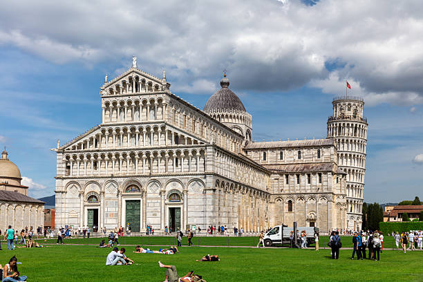 The Leaning Tower in a sunny day in Pisa, Italy.