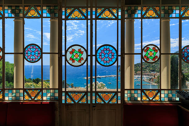 Window view of Ligurian seascape