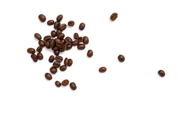istock Isolated of coffee bean, Brown roasted coffee beans seeds isolated, coffee bean isolate, white background, bean isolated on white, top view of a beans 2230516242