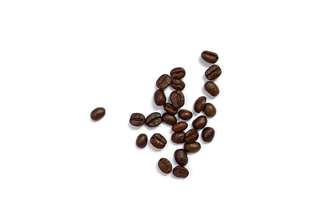 istock Isolated of coffee bean, Brown roasted coffee beans seeds isolated, coffee bean isolate, white background, bean isolated on white, top view of a beans 2230516246