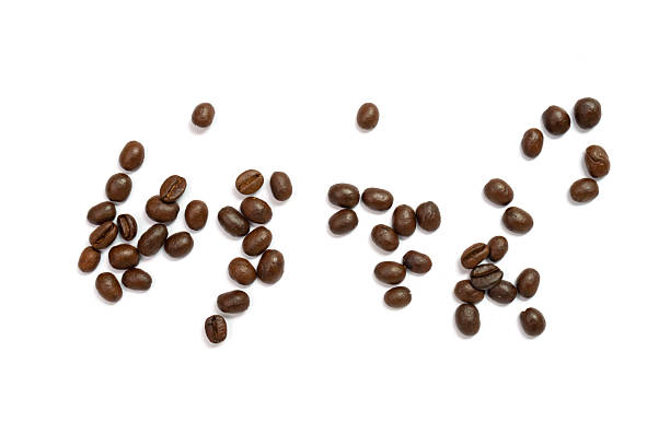 istock Isolated of coffee bean, Brown roasted coffee beans seeds isolated, coffee bean isolate, white background, bean isolated on white, top view of a beans 2230516267