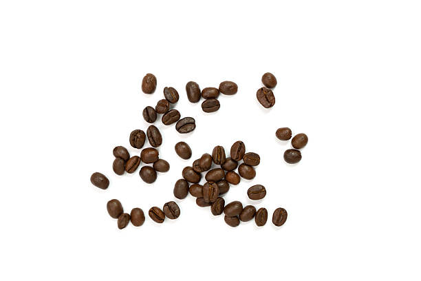 istock Isolated of coffee bean, Brown roasted coffee beans seeds isolated, coffee bean isolate, white background, bean isolated on white, top view of a beans 2230516280