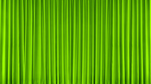 istock Long green curtain for background. 2230525634