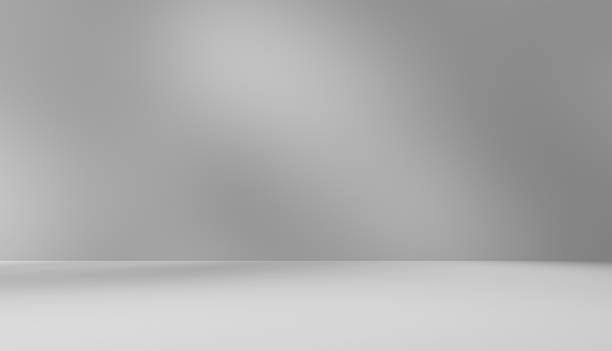 istock Empty gray room studio with shadow on wall and floor for product presentation. Sunlight and shadow concept 2230526124