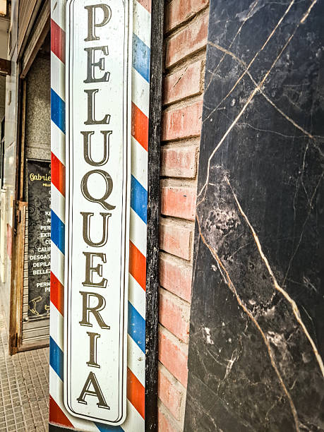 istock Hair salon shop front and sign 2230528130