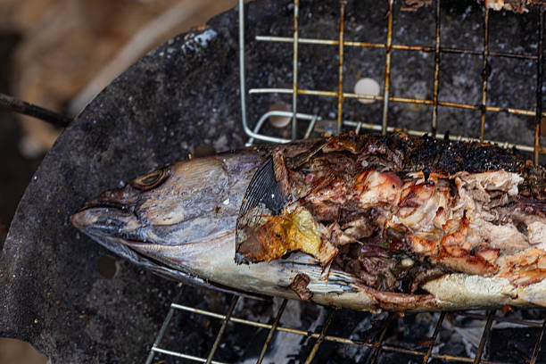 istock Tuna sea fish grilled on fire 2230529794