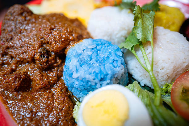A colorful variation of rice at Nyonya restaurant