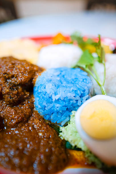 A colorful variation of rice at Nyonya restaurant