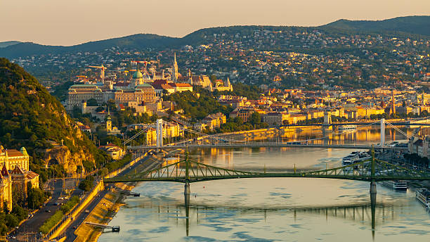 istock Golden Hour View of Budapest with Historic Landmarks and Danube River 2230537178