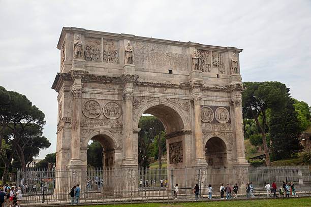 arch of septimus severus in black and white, Roman Forum, Rome, Italy