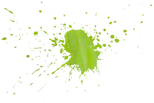 istock Green splash watercolor brush isolated on white background 2230542921