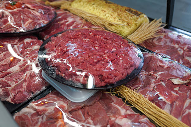 istock Raw meats at Butcher's shop. 2230546318