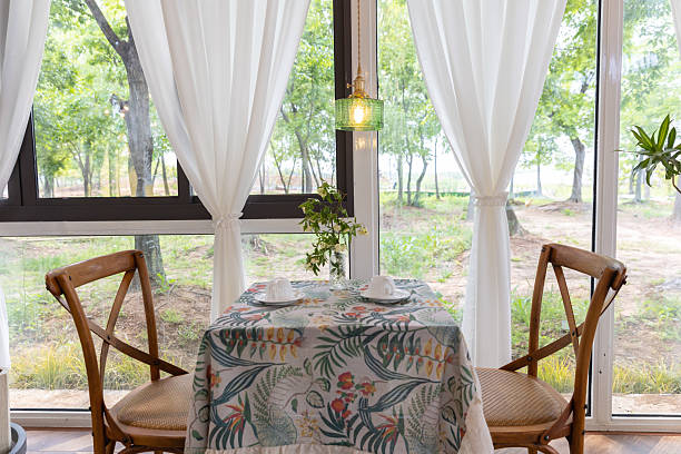 istock Tables and chairs in the restaurant 2230546430