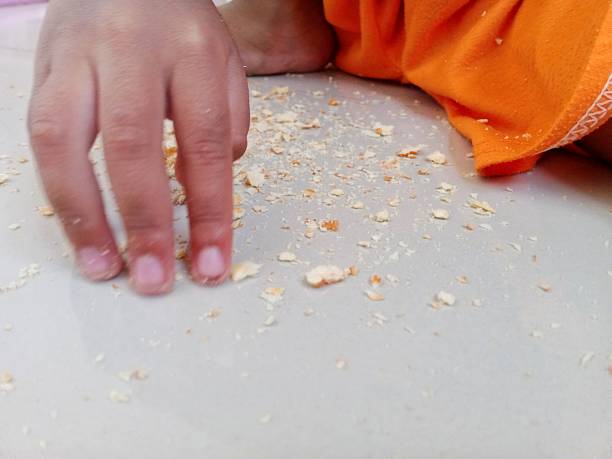 istock The remaining biscuit shards that were being eaten by a small child 2230551026