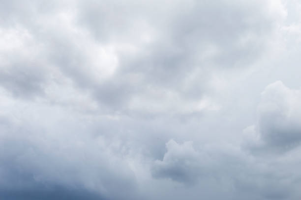 istock Grey rain cloud all over sky, weather and season background 2230552946