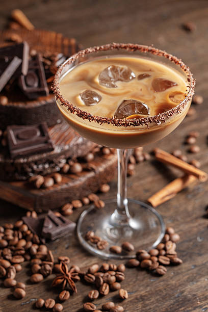 istock Cream and coffee cocktail with ice. 2230554268