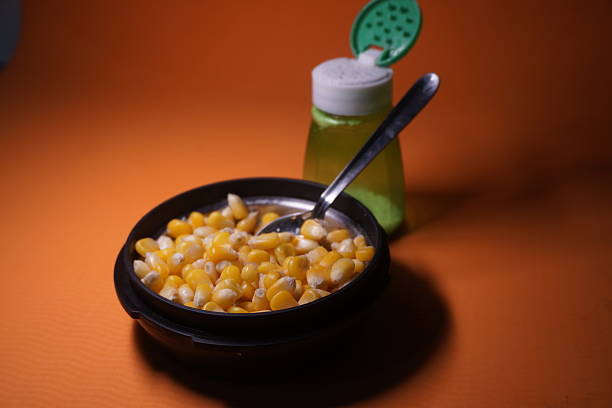 Sweet Corn : Corn kernels are small maize fruits containing a hard shell, dense starch-filled endosperm, and embryo germ essential for growth