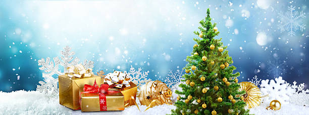 istock Beautiful image of a wide format with a composition of objects on a Christmas theme. 2230572096