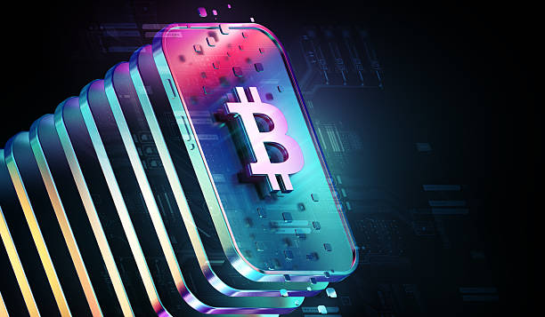 istock Bitcoin mobile wallet in Smartphones and Gadgets. Cryptocurrency wallet application. Modern Graphic Design, HUD Elements and Tech-Inspired Graphic Design Highlight Latest Innovative Technologies. 2230577892