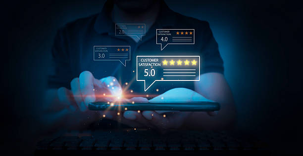 istock Customer review satisfaction feedback survey concept. User give rating to service experience on online application. 2230579274