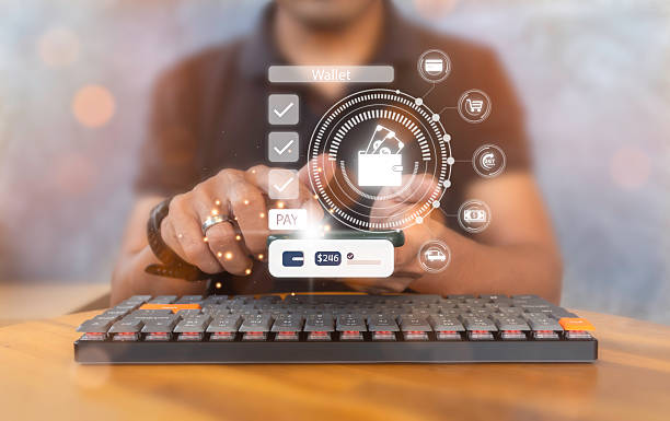 istock Online shopping and payment concept. Hands holding mobile phone on blurred background. Paying after delivery. Complete the payment after purchase. 2230580061