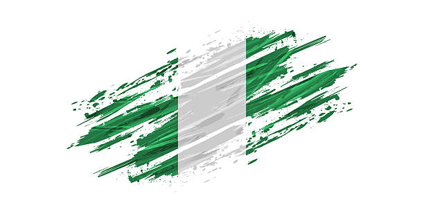 istock Nigeria Flag in Grunge Brush Paint Style Isolated on White Background 2230582663