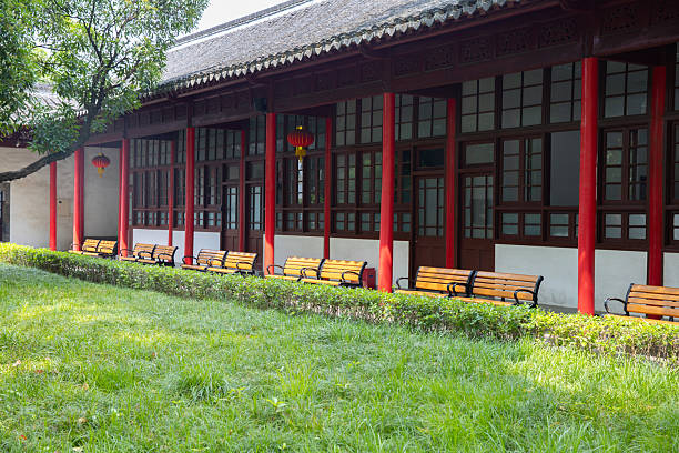 Corridor with hanging lanterns
