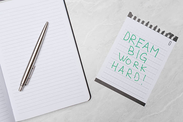 istock Motivational Quote Dream Big, Work Hard on Inspirational Background 2230599791