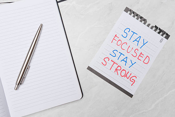 istock Inspirational Quote Stay Focused, Stay Strong on Minimalist Design 2230599802